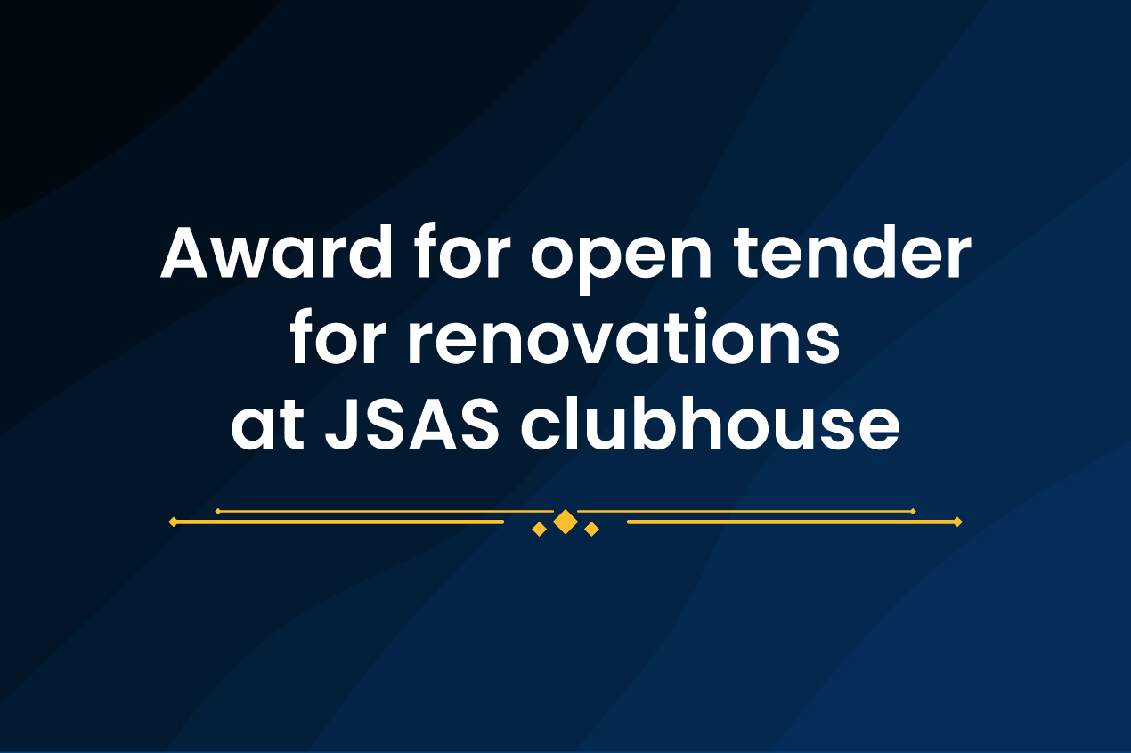 Award for open tender for renovations at JSAS clubhouse