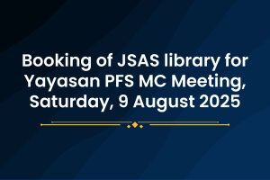 Booking-of-library-at-JSAS clubhouse by Yayasan PFS 9 Aug 2025