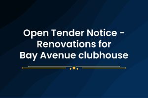 Open Tender Notice Bay Avenue renovations