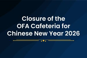 Closure of the OFA Cafeteria for Chinese New Year 2026