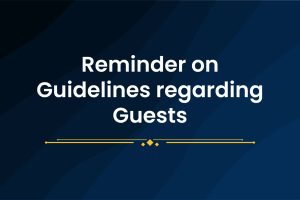 Reminder on guidelines regarding Guests