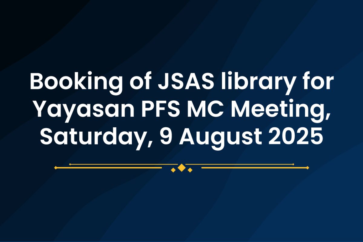 Booking-of-library-at-JSAS clubhouse by Yayasan PFS 9 Aug 2025